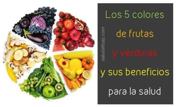 frutas y verduras segun su color