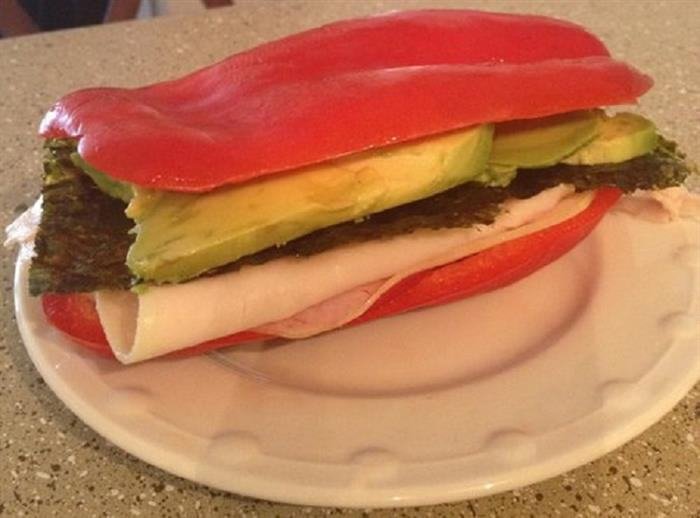Sandwich de pimiento rojo